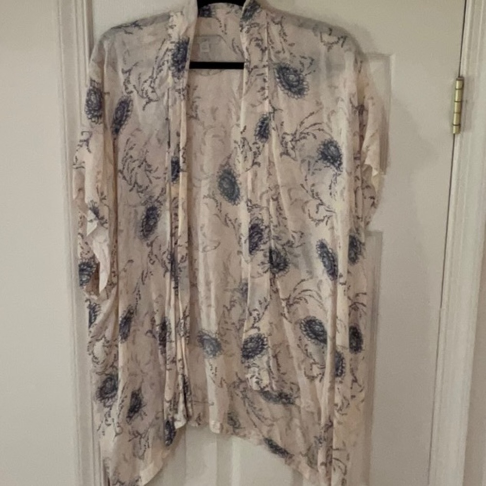 LOFT Cream Relaxed kimono